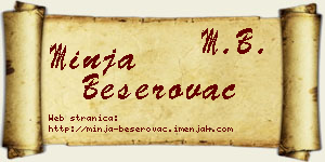 Minja Beserovac vizit kartica